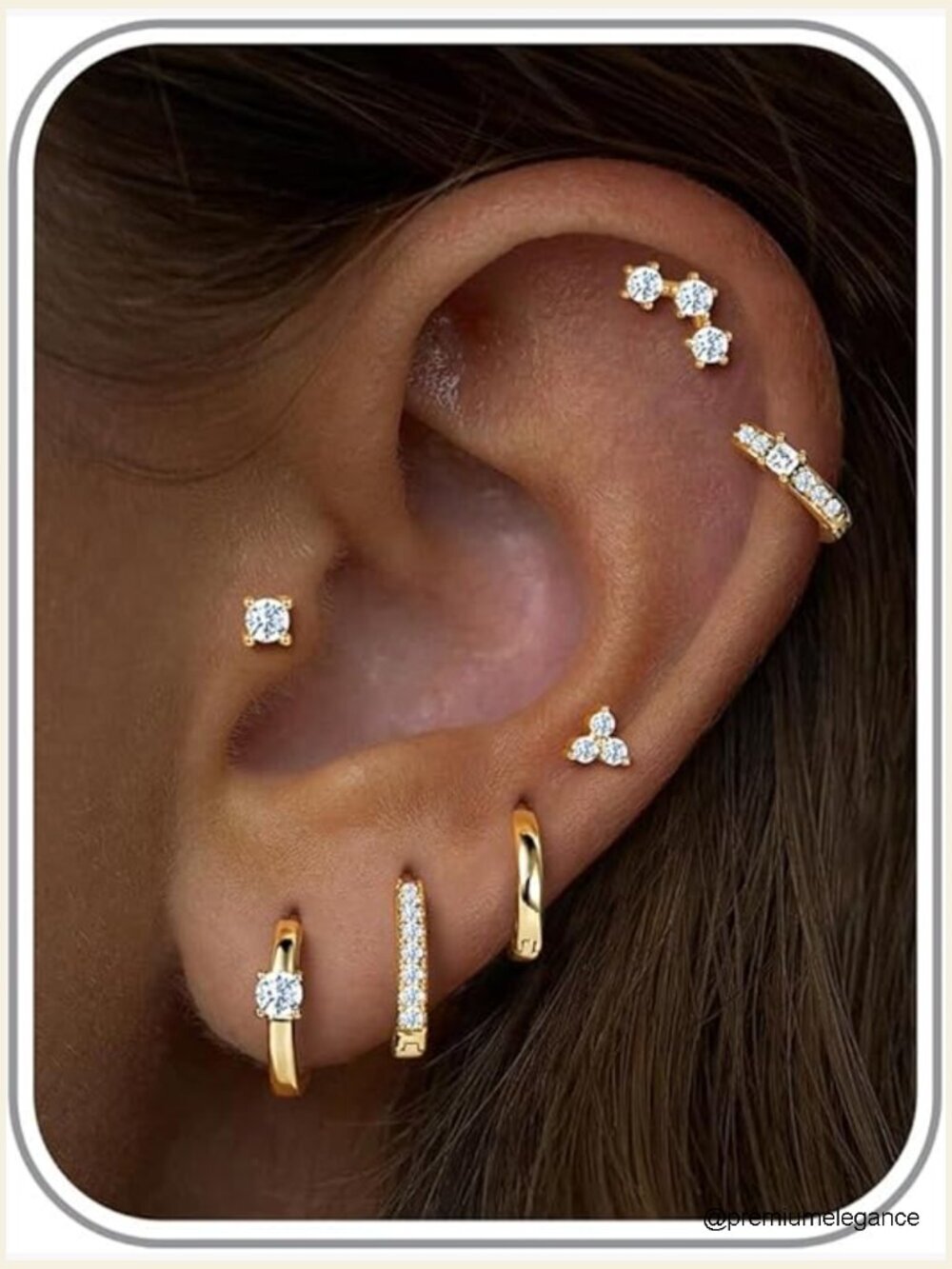 Dainty 14K Gold Plated Hoop Earrings Set for Sensitive Ears